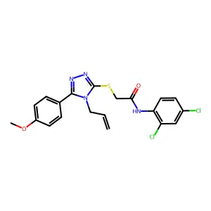 N-(2,4-dichlorophenyl)-2-[[5-(4-methoxyphenyl)-4-prop-2-enyl-1,2,4-triazol-3-yl]sulfanyl]acetamide structure