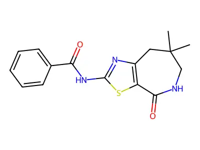 N-(7,7-dimethyl-4-oxo-6,8-dihydro-5H-[1,3]thiazolo[5,4-c]azepin-2-yl)benzamide structure