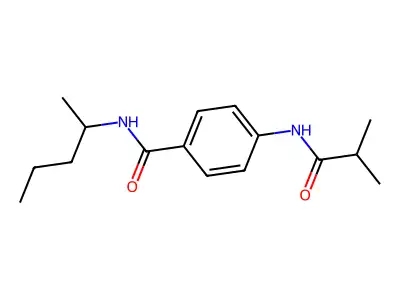 4-(2-methylpropanoylamino)-N-pentan-2-ylbenzamide structure