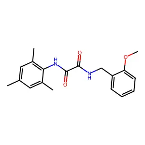 N1-mesityl-N2-(2-methoxybenzyl)oxalamide structure