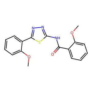 2-Methoxy-N-(5-(2-methoxyphenyl)-1,3,4-thiadiazol-2-yl)benzamide structure