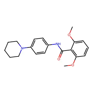 2,6-dimethoxy-N-(4-piperidin-1-ylphenyl)benzamide structure