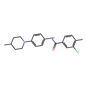 3-chloro-4-methyl-N-[4-(4-methylpiperidin-1-yl)phenyl]benzamide structure