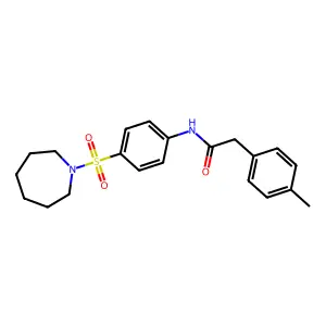 N-[4-(azepan-1-ylsulfonyl)phenyl]-2-(4-methylphenyl)acetamide structure