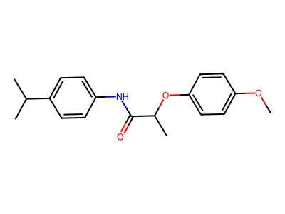2-(4-methoxyphenoxy)-N-(4-propan-2-ylphenyl)propanamide structure