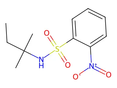 N-(2-methylbutan-2-yl)-2-nitrobenzenesulfonamide structure
