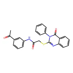N-(3-acetylphenyl)-2-(4-oxo-3-phenylquinazolin-2-yl)sulfanylacetamide structure