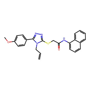 2-{[5-(4-methoxyphenyl)-4-(prop-2-en-1-yl)-4H-1,2,4-triazol-3-yl]sulfanyl}-N-(naphthalen-1-yl)acetamide structure