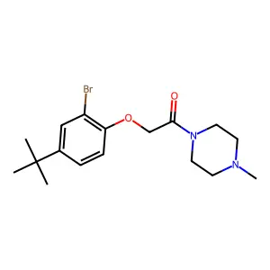 2-(2-Bromo-4-tert-butylphenoxy)-1-(4-methylpiperazin-1-yl)ethanone structure