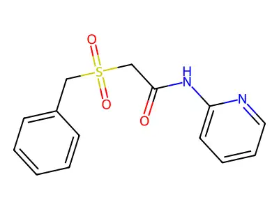 2-benzylsulfonyl-N-pyridin-2-ylacetamide structure
