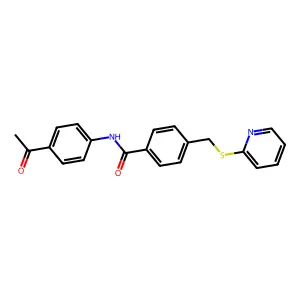 N-(4-acetylphenyl)-4-(pyridin-2-ylsulfanylmethyl)benzamide structure