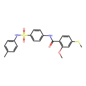 2-methoxy-N-[4-[(4-methylphenyl)sulfamoyl]phenyl]-4-methylsulfanylbenzamide structure