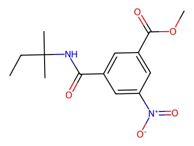 Methyl 3-[(2-methylbutan-2-yl)carbamoyl]-5-nitrobenzoate structure