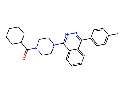 Cyclohexyl-[4-[4-(4-methylphenyl)phthalazin-1-yl]piperazin-1-yl]methanone structure