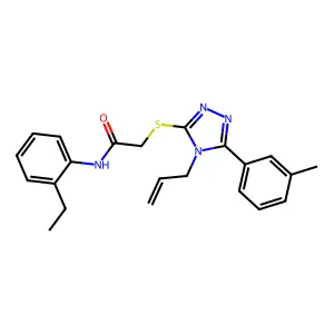 N-(2-ethylphenyl)-2-{[5-(3-methylphenyl)-4-(prop-2-en-1-yl)-4H-1,2,4-triazol-3-yl]sulfanyl}acetamide structure