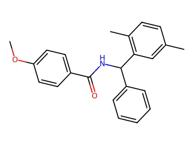 N-[(2,5-dimethylphenyl)(phenyl)methyl]-4-methoxybenzamide structure