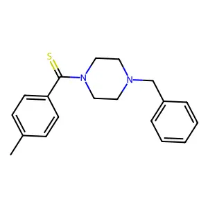 (4-Benzylpiperazin-1-yl)(4-methylphenyl)methanethione structure