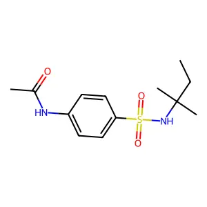 N-{4-[(2-methylbutan-2-yl)sulfamoyl]phenyl}acetamide structure