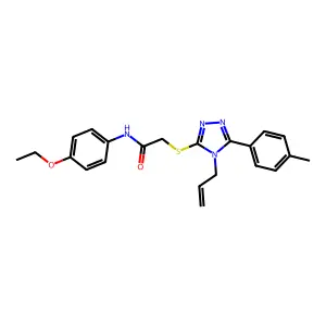 N-(4-ethoxyphenyl)-2-[[5-(4-methylphenyl)-4-prop-2-enyl-1,2,4-triazol-3-yl]sulfanyl]acetamide structure
