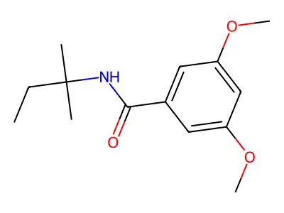 3,5-dimethoxy-N-(2-methylbutan-2-yl)benzamide structure
