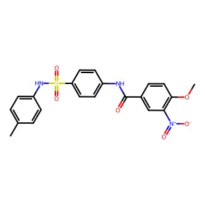 4-methoxy-N-[4-[(4-methylphenyl)sulfamoyl]phenyl]-3-nitrobenzamide structure