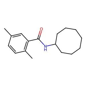 N-cyclooctyl-2,5-dimethylbenzamide structure