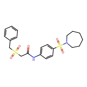 N-[4-(azepan-1-ylsulfonyl)phenyl]-2-benzylsulfonylacetamide structure