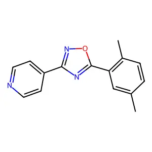 4-[5-(2,5-Dimethylphenyl)-1,2,4-oxadiazol-3-yl]pyridine structure