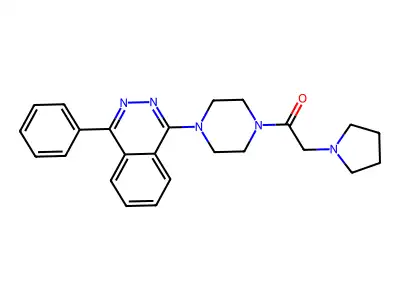 1-[4-(4-Phenylphthalazin-1-yl)piperazin-1-yl]-2-pyrrolidin-1-ylethanone structure