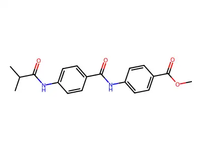 Methyl 4-{[4-(2-methylpropanoylamino)phenyl]carbonylamino}benzoate structure