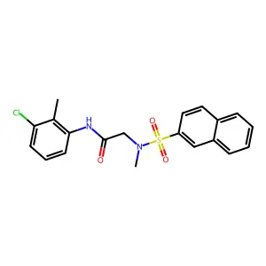 N-(3-chloro-2-methylphenyl)-2-[methyl(naphthalen-2-ylsulfonyl)amino]acetamide structure