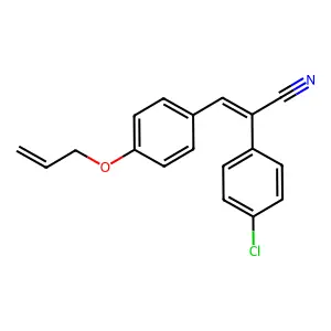(E)-2-(4-chlorophenyl)-3-(4-prop-2-enoxyphenyl)prop-2-enenitrile structure