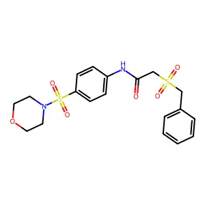 2-benzylsulfonyl-N-(4-morpholin-4-ylsulfonylphenyl)acetamide structure