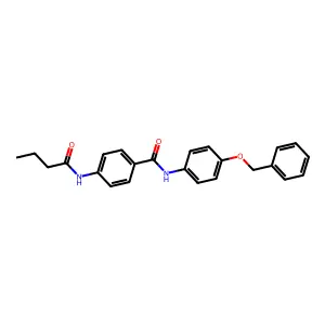 4-(butanoylamino)-N-(4-phenylmethoxyphenyl)benzamide structure