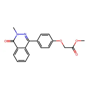 Methyl [4-(3-methyl-4-oxo-3,4-dihydro-1-phthalazinyl)phenoxy]acetate structure