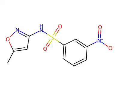 N-(5-methyl-1,2-oxazol-3-yl)-3-nitrobenzenesulfonamide structure