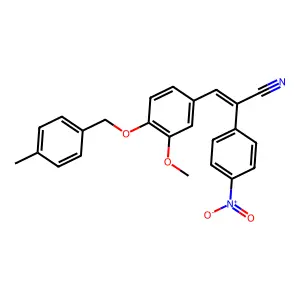 (2E)-3-{3-methoxy-4-[(4-methylbenzyl)oxy]phenyl}-2-(4-nitrophenyl)prop-2-enenitrile structure