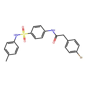 2-(4-bromophenyl)-N-[4-[(4-methylphenyl)sulfamoyl]phenyl]acetamide structure