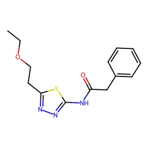 N-[5-(2-ethoxyethyl)-1,3,4-thiadiazol-2-yl]-2-phenylacetamide structure