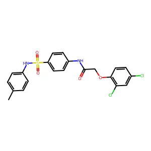 2-(2,4-dichlorophenoxy)-N-[4-[(4-methylphenyl)sulfamoyl]phenyl]acetamide structure