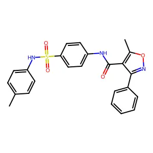 5-methyl-N-[4-[(4-methylphenyl)sulfamoyl]phenyl]-3-phenyl-1,2-oxazole-4-carboxamide structure