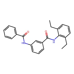 3-benzamido-N-(2,6-diethylphenyl)benzamide structure