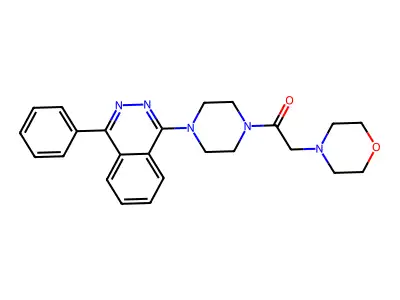 1-[4-(4-Morpholinylacetyl)-1-piperazinyl]-4-phenylphthalazine structure