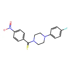 [4-(4-Fluorophenyl)piperazin-1-yl]-(4-nitrophenyl)methanethione structure