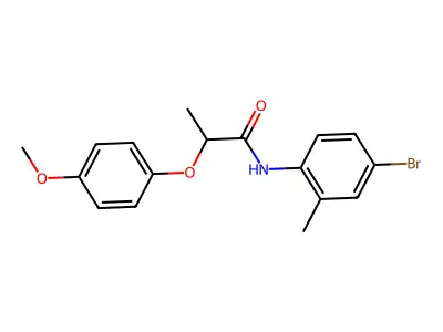 N-(4-bromo-2-methylphenyl)-2-(4-methoxyphenoxy)propanamide structure
