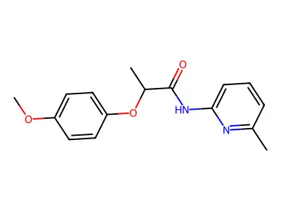 2-(4-methoxyphenoxy)-N-(6-methylpyridin-2-yl)propanamide structure