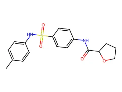 N-[4-[(4-methylphenyl)sulfamoyl]phenyl]oxolane-2-carboxamide structure