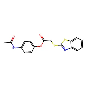 4-(Acetylamino)phenyl 2-benzothiazol-2-ylthioacetate structure