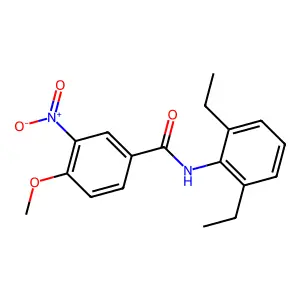 N-(2,6-diethylphenyl)-4-methoxy-3-nitrobenzamide structure