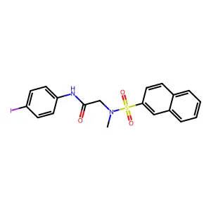 N-(4-iodophenyl)-2-[methyl(naphthalen-2-ylsulfonyl)amino]acetamide structure